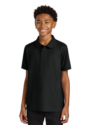 Port Authority® Youth Wearever Signature Pique Polo Y200 - Deep Black | Port Authority