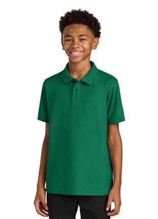 Port Authority® Youth Wearever Signature Pique Polo Y200 - Kelly Green | Port Authority