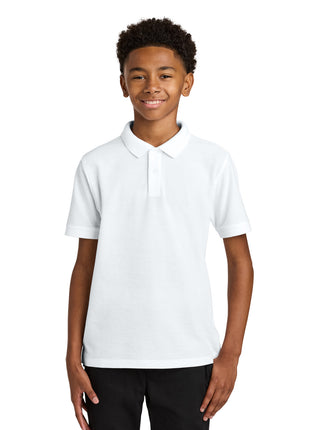 Port Authority® Youth Wearever Signature Pique Polo Y200 - White | Port Authority