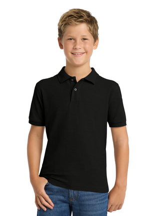 Port Authority® Youth Silk Touch™ Polo.  Y500 - Black | Port Authority