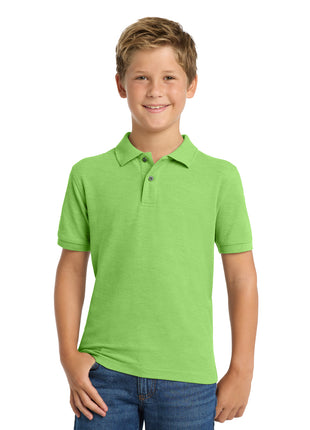 Port Authority® Youth Silk Touch™ Polo.  Y500 - Lime | Port Authority