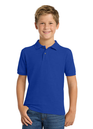 Port Authority® Youth Silk Touch™ Polo.  Y500 - Royal | Port Authority
