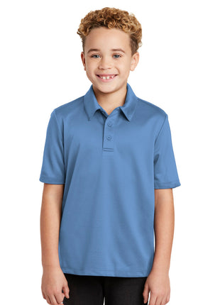Port Authority® Youth Silk Touch™ Performance Polo. Y540 - Carolina Blue | Port Authority