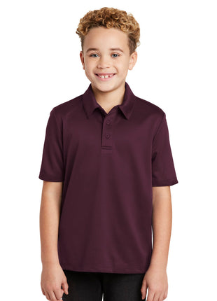 Port Authority® Youth Silk Touch™ Performance Polo. Y540 - Maroon | Port Authority