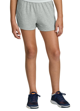 Sport-Tek® Girls Jersey Knit Squad Short YGST311 - Heather Grey | Sport-Tek