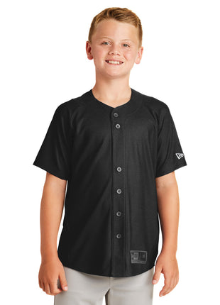New Era ® Youth Diamond Era Full-Button Jersey. YNEA220 - Black | New Era