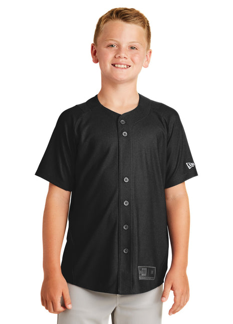 New Era ® Youth Diamond Era Full-Button Jersey. YNEA220 - Black | New Era