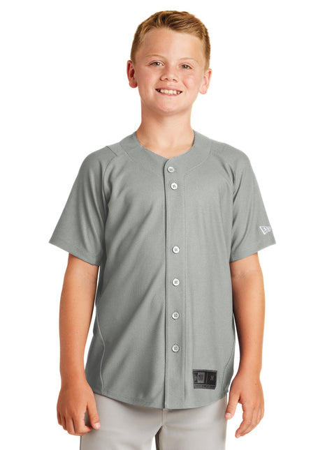 New Era ® Youth Diamond Era Full-Button Jersey. YNEA220 - Grey | New Era