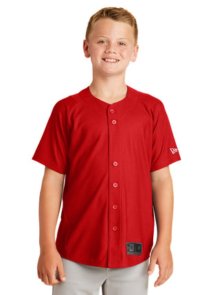 New Era ® Youth Diamond Era Full-Button Jersey. YNEA220 - Scarlet | New Era