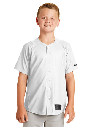 New Era ® Youth Diamond Era Full-Button Jersey. YNEA220 - White | New Era