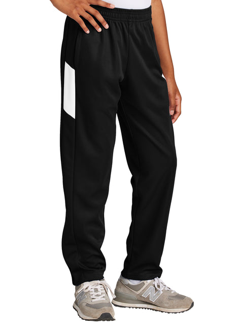Sport-Tek® Youth Travel Pant YPST800 - Black/ White | Sport-Tek