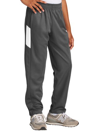 Sport-Tek® Youth Travel Pant YPST800 - Iron Grey/ White | Sport-Tek