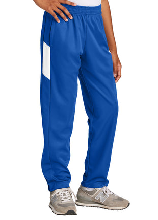 Sport-Tek® Youth Travel Pant YPST800 - True Royal/ White | Sport-Tek