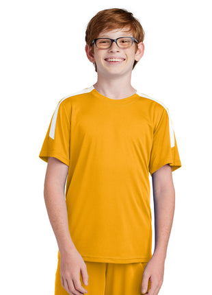Sport-Tek® Youth Competitor™ United Crew YST100 - Gold/ White | Sport-Tek