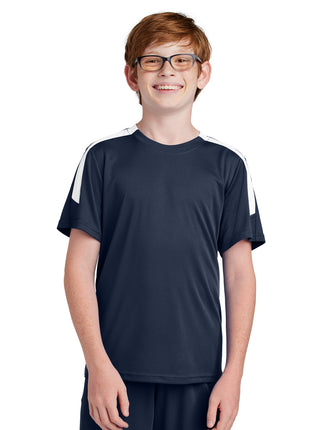 Sport-Tek® Youth Competitor™ United Crew YST100 - True Navy/ White | Sport-Tek