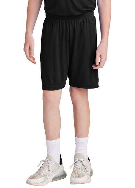 Sport-Tek® Youth Competitor™ United 5" Short YST103 - Black/ White | Sport-Tek