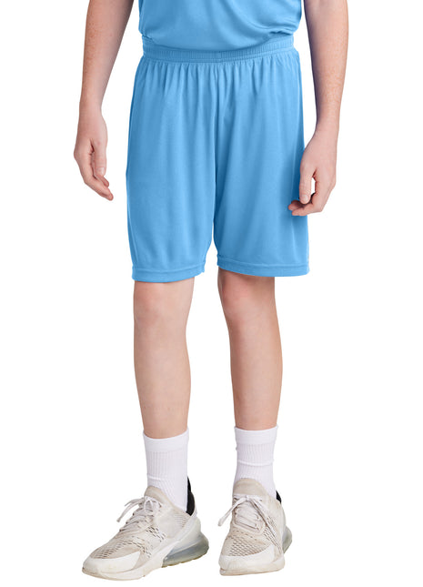 Sport-Tek® Youth Competitor™ United 5" Short YST103 - Carolina Blue/ White | Sport-Tek
