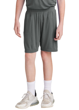 Sport-Tek® Youth Competitor™ United 5" Short YST103 - Iron Grey/ White | Sport-Tek