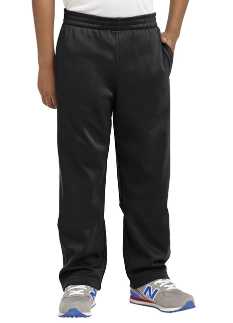 Sport-Tek® Youth Sport-Wick® Fleece Pant. YST237 - Black | Sport-Tek