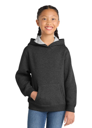 Sport-Tek® Youth Pullover Hooded Sweatshirt. YST254 - Graphite Heather | Sport-Tek