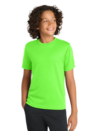 Sport-Tek® Youth PosiCharge® RacerMesh® Tee. YST340 - Neon Green | Sport-Tek