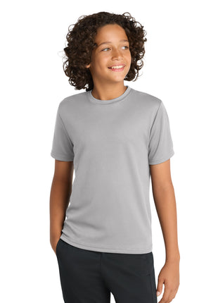 Sport-Tek® Youth PosiCharge® RacerMesh® Tee. YST340 - Silver | Sport-Tek