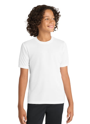 Sport-Tek® Youth PosiCharge® RacerMesh® Tee. YST340 - White | Sport-Tek