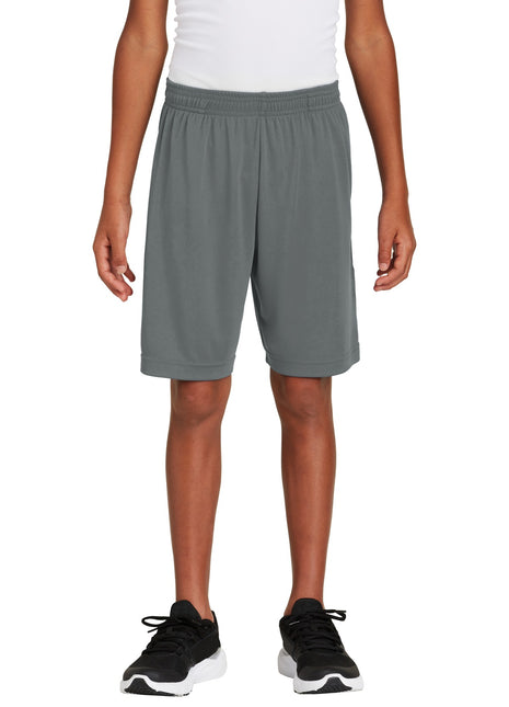 Sport-Tek ® Youth PosiCharge ® Competitor ™ Pocketed Short. YST355P - Iron Grey | Sport-Tek