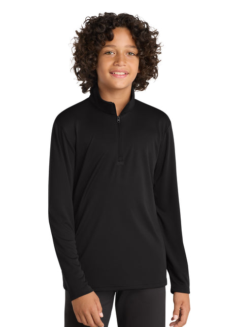 Sport-Tek ® Youth PosiCharge ® Competitor ™ 1/4-Zip Pullover. YST357 - Black | Sport-Tek
