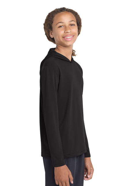 Sport-Tek ® Youth PosiCharge ® Competitor ™ Hooded Pullover. YST358 - Black | Sport-Tek