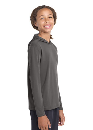 Sport-Tek ® Youth PosiCharge ® Competitor ™ Hooded Pullover. YST358 - Iron Grey | Sport-Tek