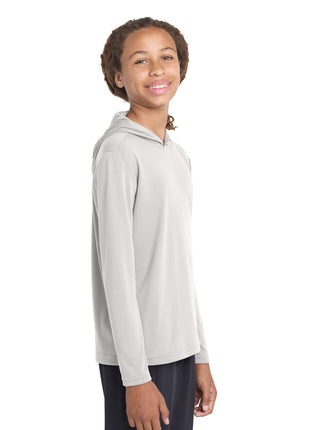 Sport-Tek ® Youth PosiCharge ® Competitor ™ Hooded Pullover. YST358 - Silver | Sport-Tek