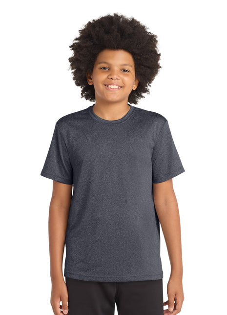 Sport-Tek® Youth Heather Contender™ Tee. YST360 - Graphite Heather | Sport-Tek
