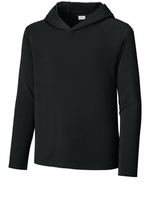 Sport-Tek® Youth Posi-UV® Pro Long Sleeve Hoodie YST420LSH - Black | Sport-Tek