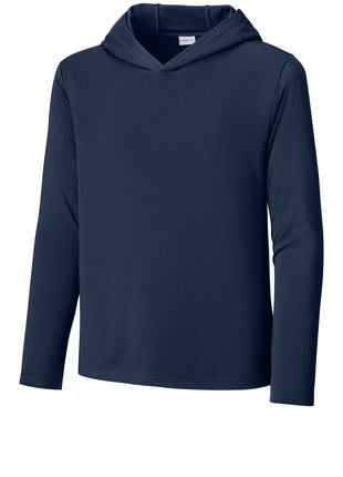 Sport-Tek® Youth Posi-UV® Pro Long Sleeve Hoodie YST420LSH - True Navy | Sport-Tek