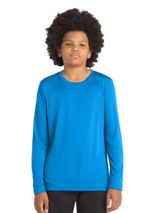 Sport-Tek ® Youth Posi-UV® Pro Long Sleeve Tee. YST420LS - Sapphire | Sport-Tek