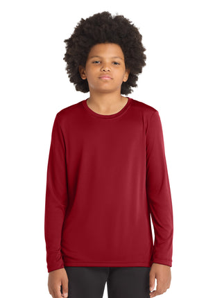 Sport-Tek ® Youth Posi-UV® Pro Long Sleeve Tee. YST420LS - True Red | Sport-Tek
