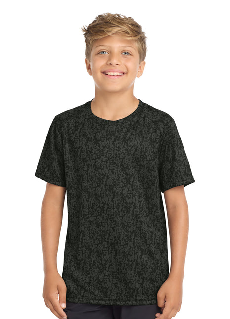 Sport-Tek ® Youth Digi Camo Tee. YST460 - Black | Sport-Tek