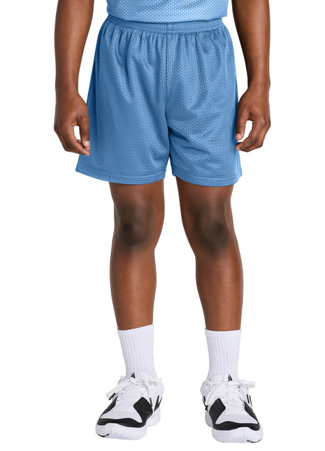 Sport-Tek® Youth PosiCharge® Mesh 5" Short YST5100 - Carolina Blue | Sport-Tek