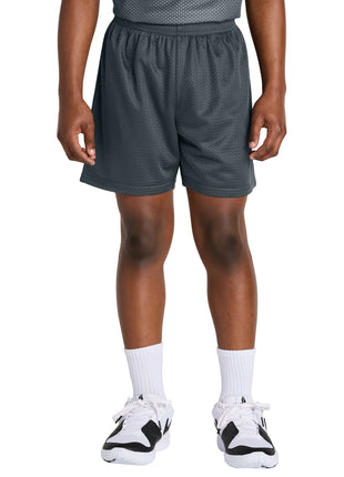 Sport-Tek® Youth PosiCharge® Mesh 5" Short YST5100 - Iron Grey | Sport-Tek
