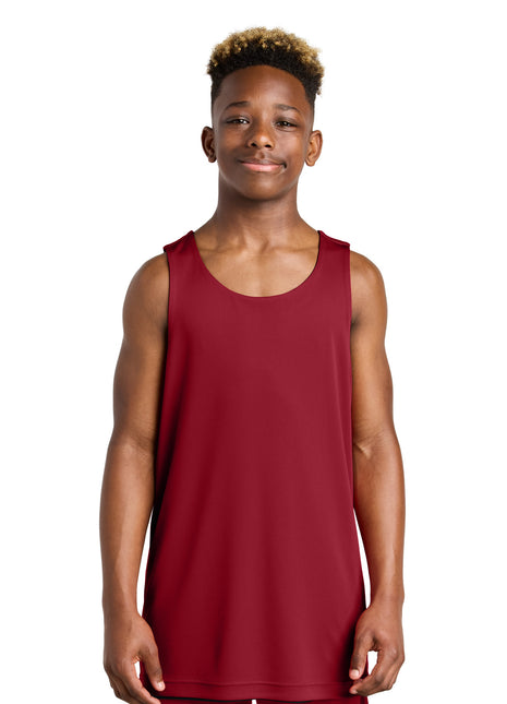 Sport-Tek® Youth PosiCharge® Competitor™ Rev Tank YST551 - Deep Red/ Black | Sport-Tek