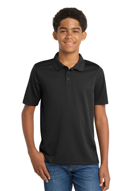 Sport-Tek® Youth PosiCharge® RacerMesh® Polo. YST640 - Black | Sport-Tek