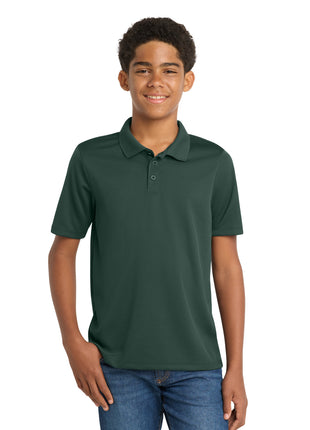 Sport-Tek® Youth PosiCharge® RacerMesh® Polo. YST640 - Dark Forest Green | Sport-Tek