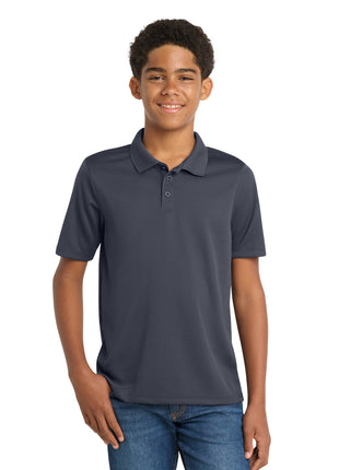 Sport-Tek® Youth PosiCharge® RacerMesh® Polo. YST640 - Graphite | Sport-Tek