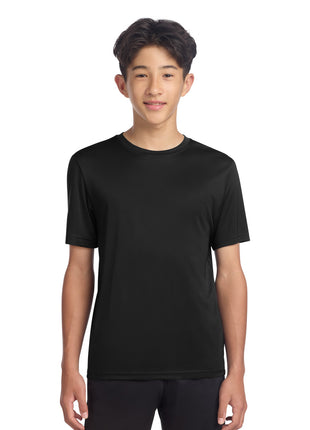 Sport-Tek® Youth PosiCharge® Re-Compete Tee YST720 - Black | Sport-Tek