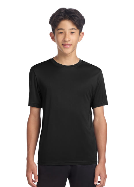 Sport-Tek® Youth PosiCharge® Re-Compete Tee YST720 - Black | Sport-Tek