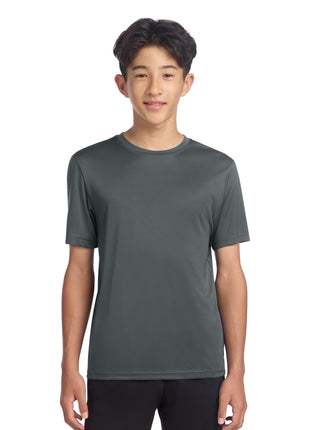 Sport-Tek® Youth PosiCharge® Re-Compete Tee YST720 - Iron Grey | Sport-Tek