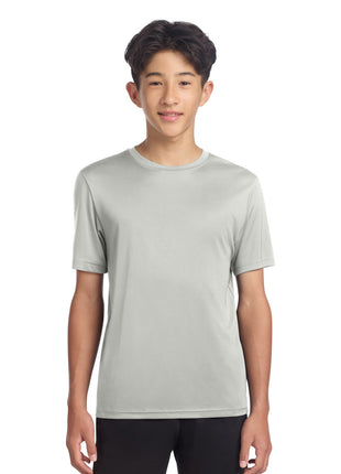 Sport-Tek® Youth PosiCharge® Re-Compete Tee YST720 - Silver | Sport-Tek