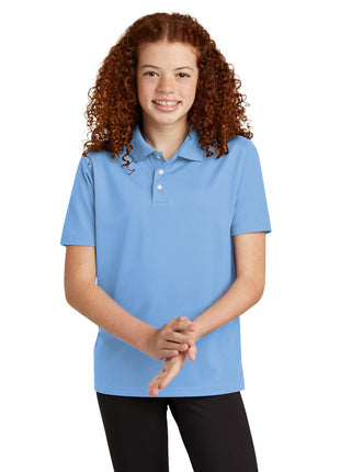 Sport-Tek® Youth UV Micropique Polo YST740 - Carolina Blue | Sport-Tek