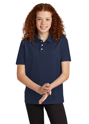 Sport-Tek® Youth UV Micropique Polo YST740 - True Navy | Sport-Tek